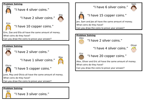 Counting in coins, Summer Block 5, year 1