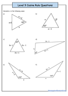 The Sine and Cosine Rule - 6 worksheets with answers | Teaching Resources