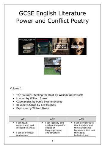power and conflict poetry creative writing