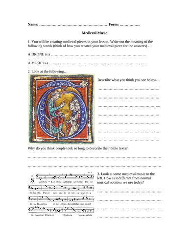 Medieval Music and Medieval Instruments | Teaching Resources
