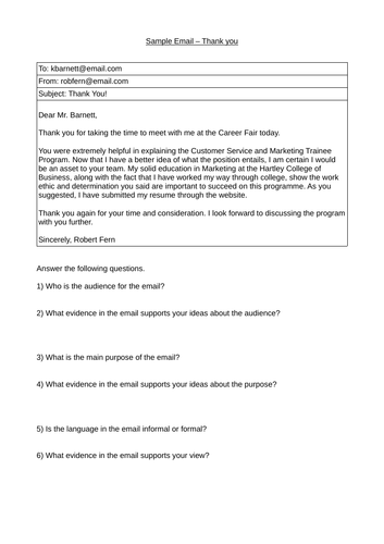 3 X Sample Emails 2 With Activities Functional Skills English Analysis Creative Writing Teaching Resources