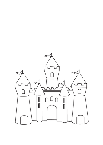 disneyland castle coloring pages