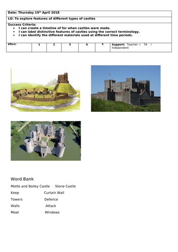 castleview year 2 homework page