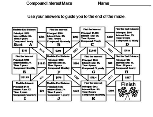 Compound Interest: Math Maze