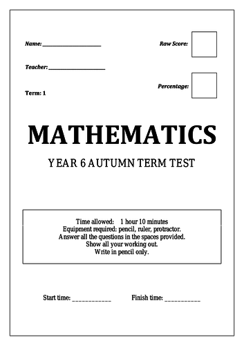 Year 6 Maths Tests - Bundle - 5 TESTS IN TOTAL!!