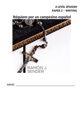 New Spanish A Level Paper 2 (writing) Support Booklet - Réquiem por un campesino español
