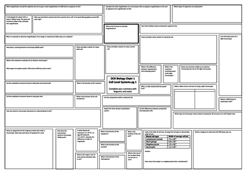 OCR Biology Revision Mat 9-1 (pgs 1 - 33)