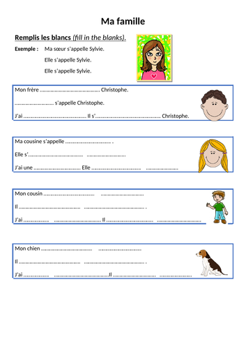 Ma famille | Teaching Resources