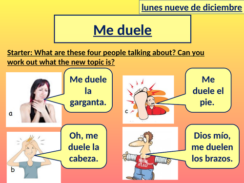 me-duele-spanish-comprehensible-input-lesson