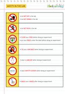 Lab safety rules - Worksheet (KS2/3/4/5) | Teaching Resources