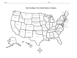 Color the Map of the USA | Teaching Resources