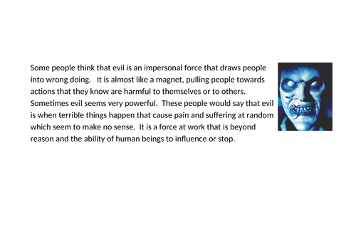 The Nature of Evil | Teaching Resources