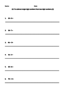subtraction on a number line differentiated worksheets