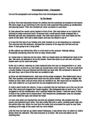 2 Chronological Order Worksheets Tasks English Structure GCSE