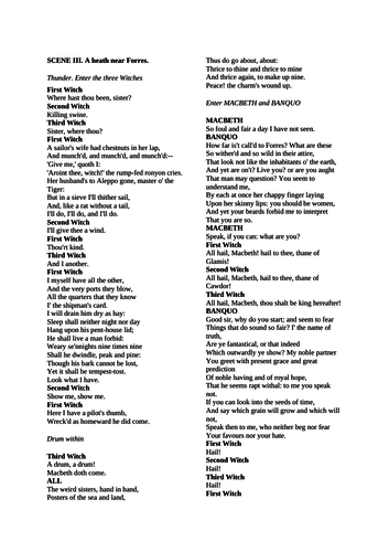 Exploring Shakespeare - Lesson 8