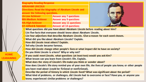 how to write a biography for students in english