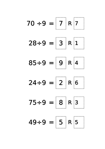 Division with Remainders | Teaching Resources