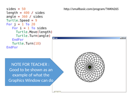 Small Basic Graphics Window (FULL LESSON drawing a polygon) | Teaching ...