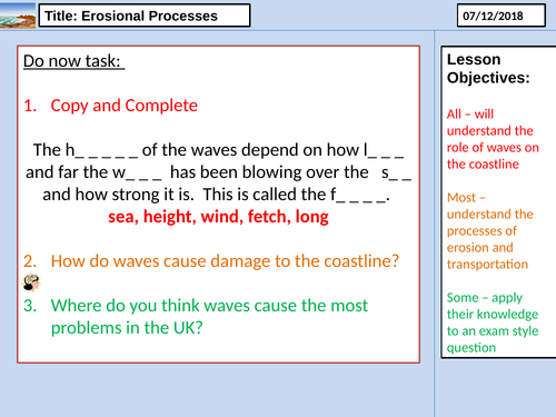 Lesson 2 - Coastal Processes