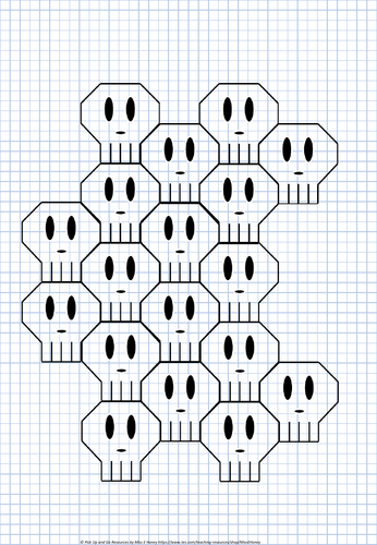 Halloween Maths Skull Tessellation Activity Teaching Resources