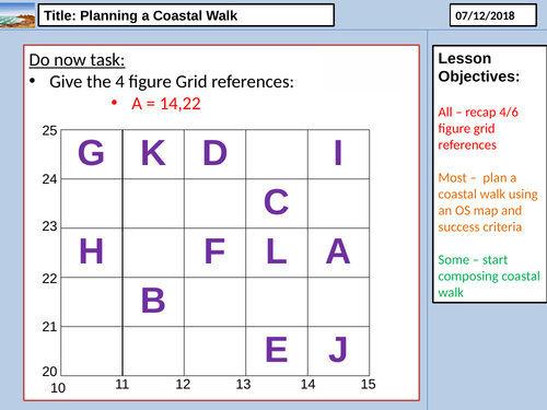 Lesson 6 - Planning a Coastal Walk