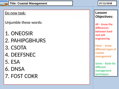 Lesson 8 - Coastal Management