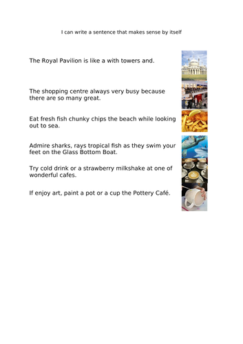 Sentence or not? A KS1 lesson encouraging children to write sentences