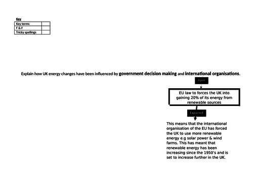 energy UK national international reduce sustainable gcse ks3 1-9 science geography