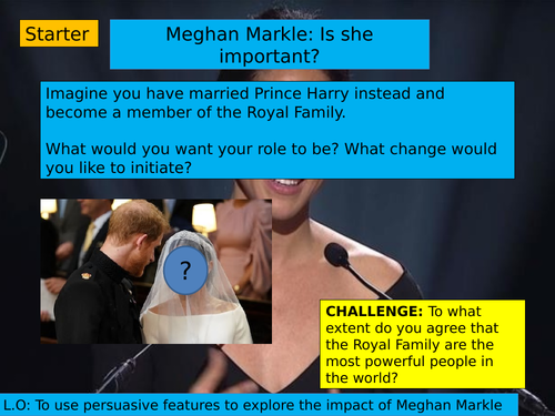 (KS3 7/8/9) Meghan Markle's Impact