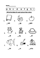 Phonics Spelling Worksheet A-i 67A