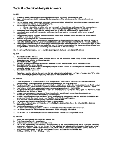 Chemical Analysis Paper 2 NEW AQA 9-1 GCSE CHEMISTRY ALL POSSIBLE QUESTIONS & ANSWERS