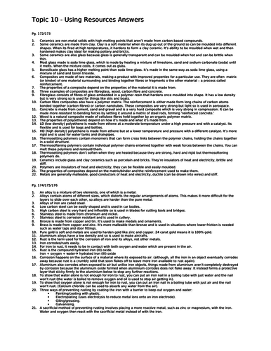 Using Resources Paper 2 NEW AQA 9-1 GCSE CHEMISTRY ALL POSSIBLE QUESTIONS & ANSWERS