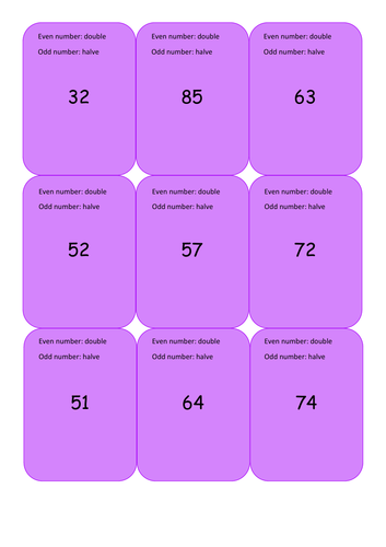 Escaped on the Playground Multiplication and Division game cards