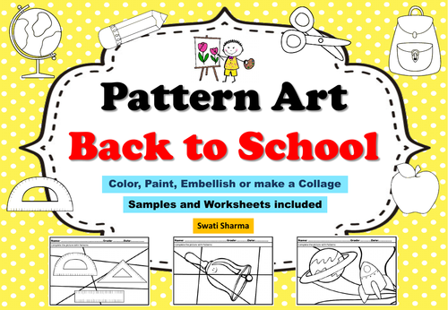 Art Project Pattern Art Pop Art Back to School Worksheets | Teaching ...