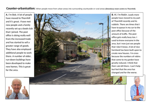 people 1-9 gcse geography gcse ks3 uk urban trends urbanisation counter