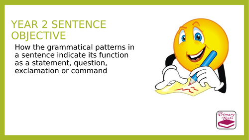 Year 2 Sentence Types: PPT Lesson and Assessment