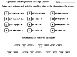 Operations With Polynomials Worksheet - Nidecmege