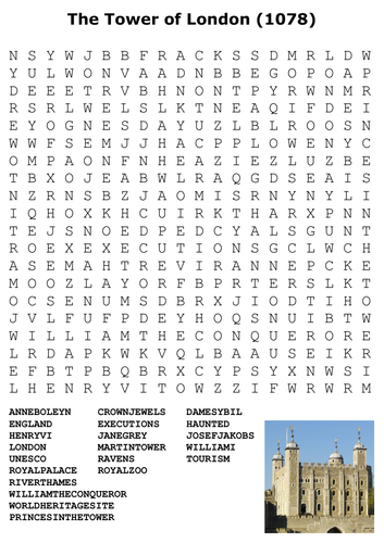 The Tower of London Word Search