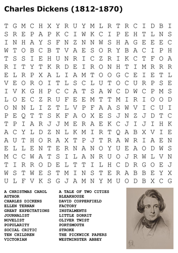 Charles Dickens Word Search