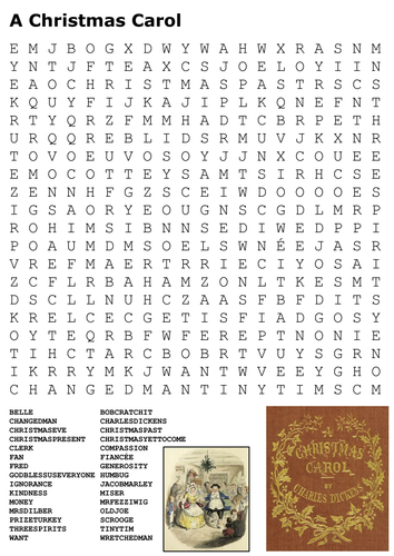 A Christmas Carol Word Search