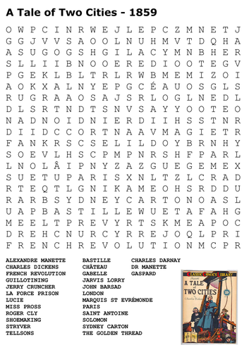 A Tale of Two Cities Word Search