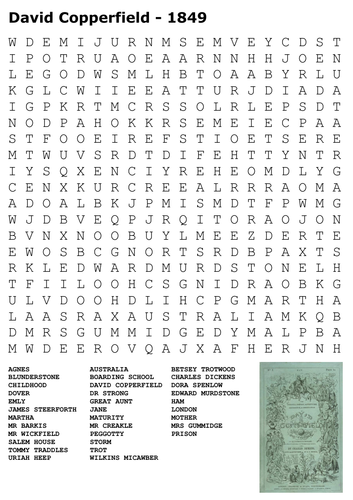 David Copperfield Word Search