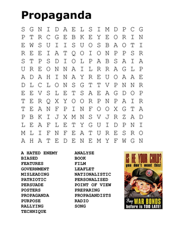 Propaganda Word Search