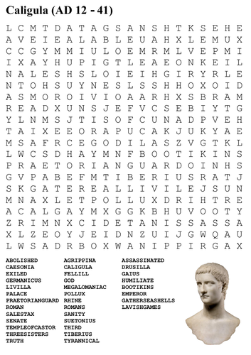 Caligula Word Search