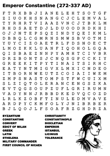 Emperor Constantine Word Search