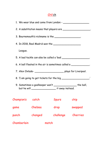 Football Phonics (Phase 3)