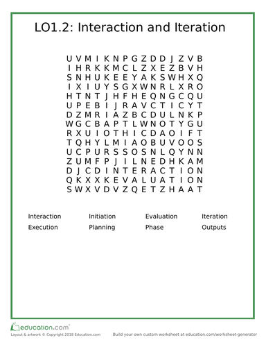OCR Cambridge National in IT - Word Search LO1 Lesson starters ...