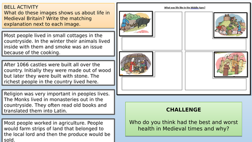 Health and the People - AQA - Medieval medicine - introduction to the Middle Ages and Ideas