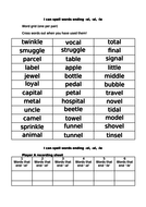 I can spell words ending –el, -al, -le, fun dice game | Teaching Resources