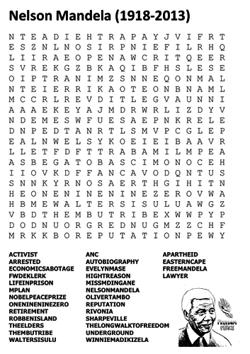 Nelson Mandela Word Search